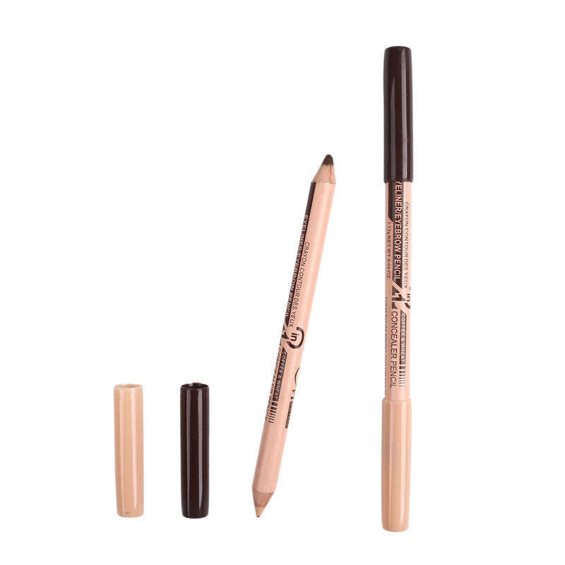 MENOW 12PCS Concealer & eyebrow Pencils 2 in 1 Makeup Set Two-head Professional