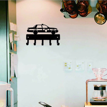 Police Car Key Rack with 5 Hooks Hook Up Hanger Pretty Artwork Shape Decoration