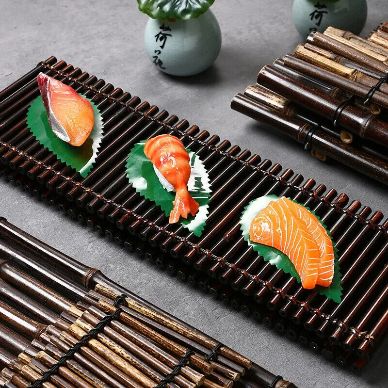 Bamboo Crafts Sushi Plates Japanese Korean Restaurant Sashimi Trays Dishes Decor