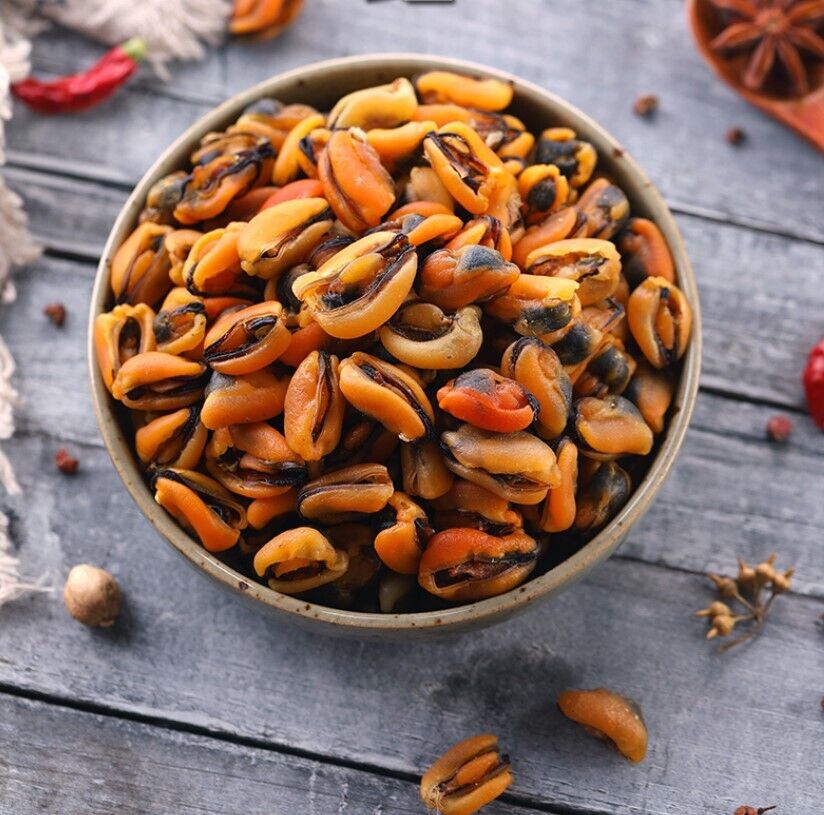 Snacks Chinese Food Seafood Dried Mussel Haihong中国小吃贻贝壳菜青口贝干货 海虹淡菜干 health food