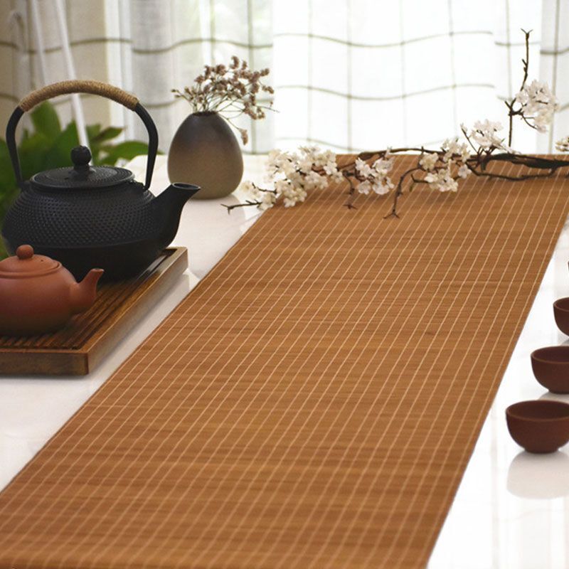 Table Runner Natural Bamboo Placemat Classic Style Tea Mats Heat Pad 10-50x100cm