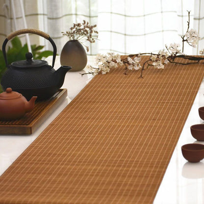 Table Runner Natural Bamboo Placemat Classic Style Tea Mats Heat Pad 10-50x100cm