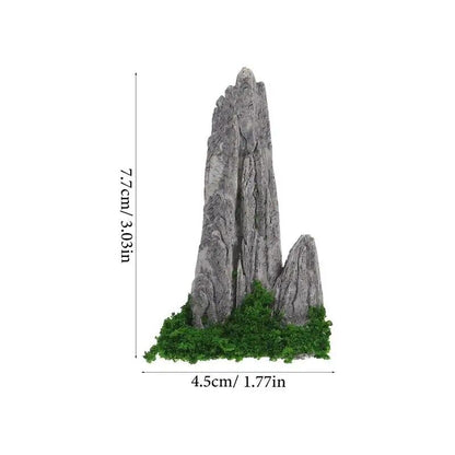 Garden Mini Rockery Ornament 8Pcs Decor Micro Landscape Outdoor Mountain Statues