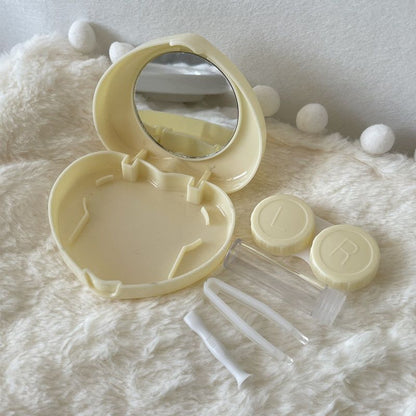Contact Lens Case Portable Mirror Travel Set Container Box 7.9x6.2x2.4cm Plastic