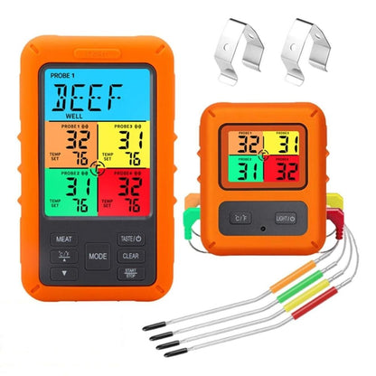 Wireless Meat Smart Thermometer w/ 4 Probes for BBQ Grilling Baking TS-TP40