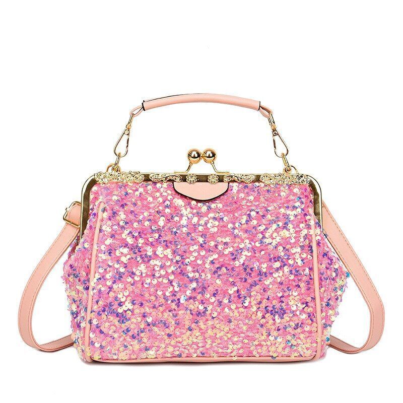 Fashion Sequin Bag Handbags Party Luxury Shoulder Bags Large Shell Bag Polyester