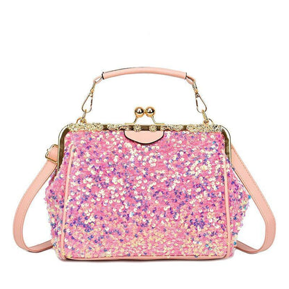 Fashion Sequin Bag Handbags Party Luxury Shoulder Bags Large Shell Bag Polyester