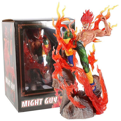 Anime Naruto Shippuden Might Guy PVC Action Figure Model Toy Statue With Light