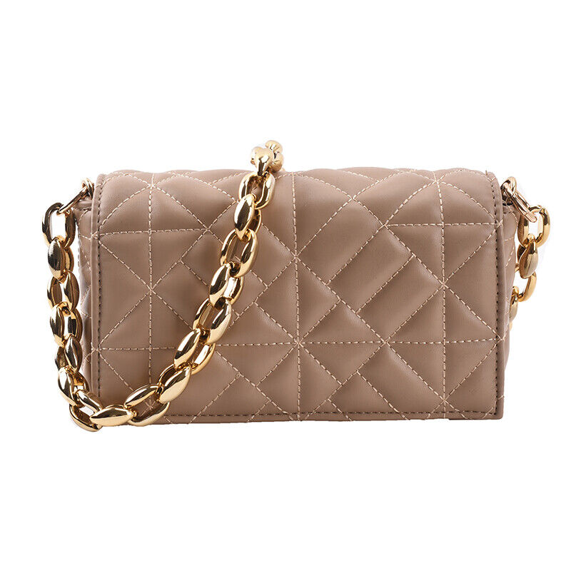 PU Leather Shoulder Square Bags Women's Small Chain Flap Handbag Travel Bag