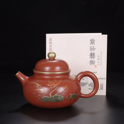 Chinese Yixing Zisha Clay Handmade Exquisite Teapot （容天 底款：周桂珍）