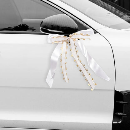 Wedding Bowknot Ribbon 20Pcs Cars Chairs Mini Bow Cloth Party Holiday Decoration