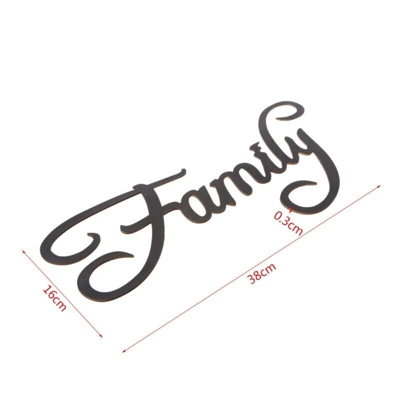 Wall Decal Family Letter Word Wood Hanging Sign Sticker Room Home Decor Ornament