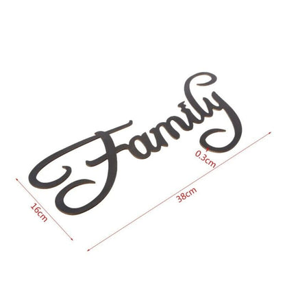 Wall Decal Family Letter Word Wood Hanging Sign Sticker Room Home Decor Ornament