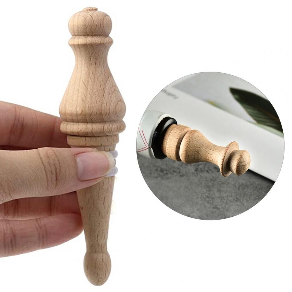 Wine Bottle Stopper Creative Burr-Free Solid Wood Seal Cork Leakproof 10x7x1.9cm