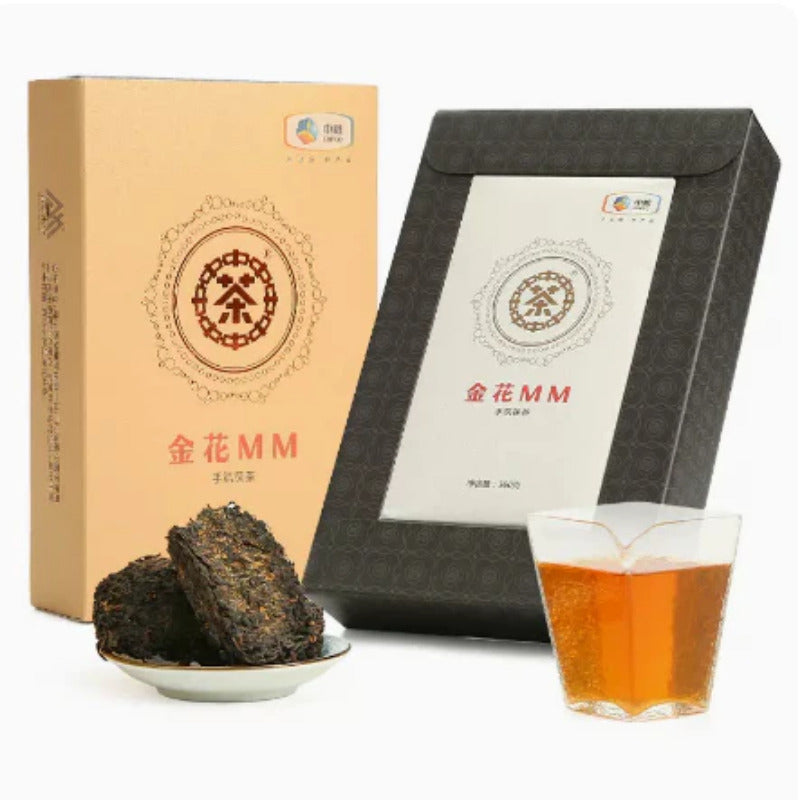 360g Anhua Dark Tea Brick Hunan Golden Flower Handmade Fucha Organic Black Tea