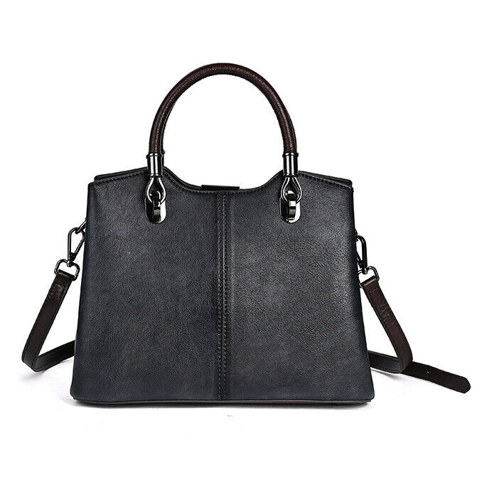 Women's Retro Genuine Leather Handbags Floral Embossed Tote Shoulder Bags