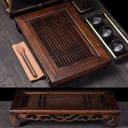 Chinese Wood Tea Tray With Drainage|Gong Fu Tea Tray|Tea Accessories