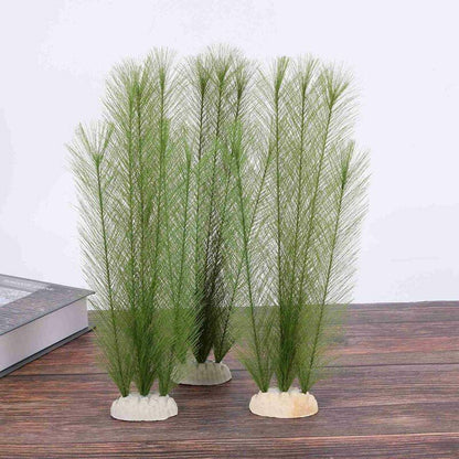 Aquarium Decoration Fish Tank Artificial Grass Water Plants 30cm Silk Fabric 3Pc