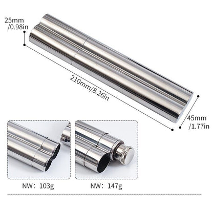 Cigar Tube Storage Cases Stainless Steel Humidor Travel Tobacco Cigarette Holder