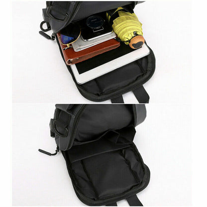 Multifunction USB Shoulder Bag Chest Bags Waterproof Travel Pack Messenger Pack