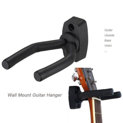 Wall-mounted Guitar Hanger Stand - Instrument Holder and Display Hook