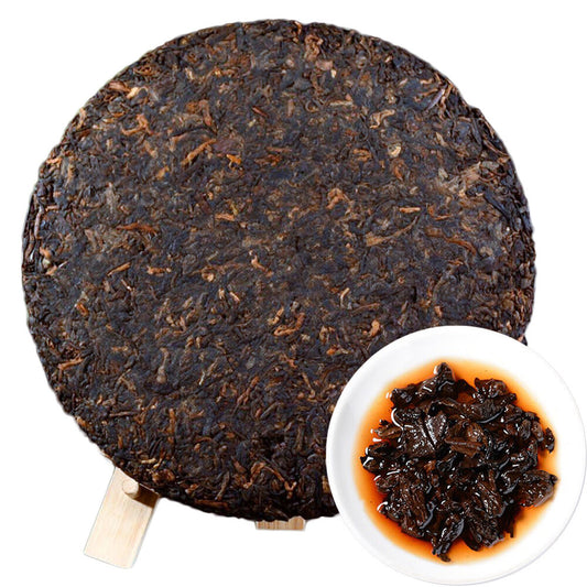 Top Organic Ripe Pu-erh Tea Handmade Yunnan Menghai Cooked Black Tea Cakes 357g