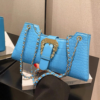 Women's Pattern Chain Shoulder Bags Handbags Bags Clutch Blue Green Bags