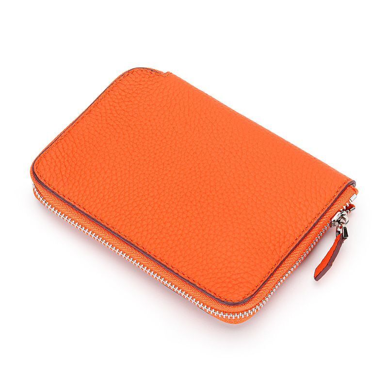 Genuine Leather Short Wallet Card Holders Small Coin Purse Zipper Slim Money Bag