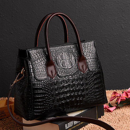 New Women's Leather Crocodile Handbag Sling Satchel Tote Shoulder Bag Party Bag