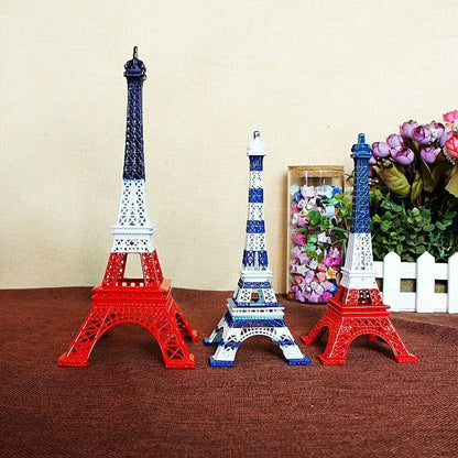 Home Decorations Metal Colorful France Paris Eiffel Tower Elegant Statue 18-25cm