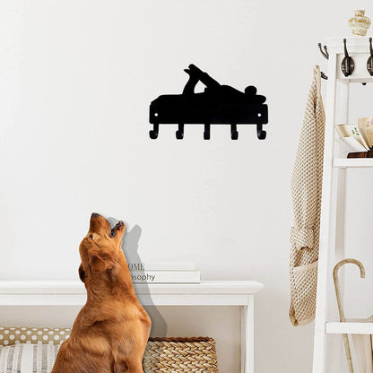 Carpenter Plane Metal Key Rack - 6 Inch Wide/9 Inch Wide Metal Wall Art