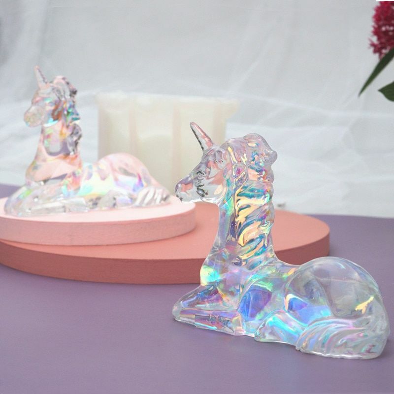 3D Large Unicorn Mold 10.2x12.6x5cm Silicone Animal Epoxy Resin DIY Art Supplies