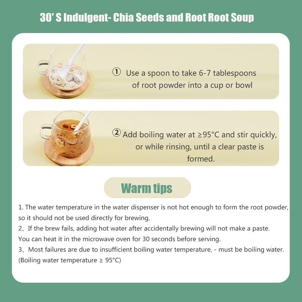 Chinese Chia Seed Lotus Root Starch Soup Nut and Lotus Root Powder Soup 500g