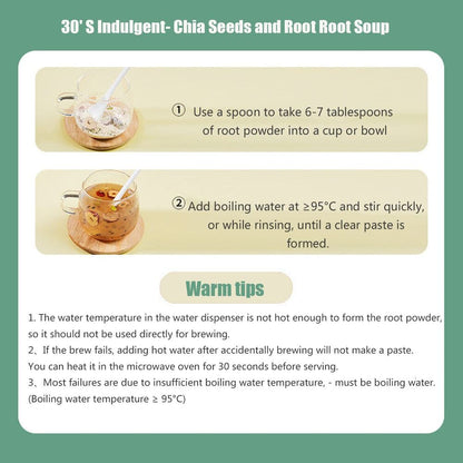 Chinese Chia Seed Lotus Root Starch Soup Nut and Lotus Root Powder Soup 500g