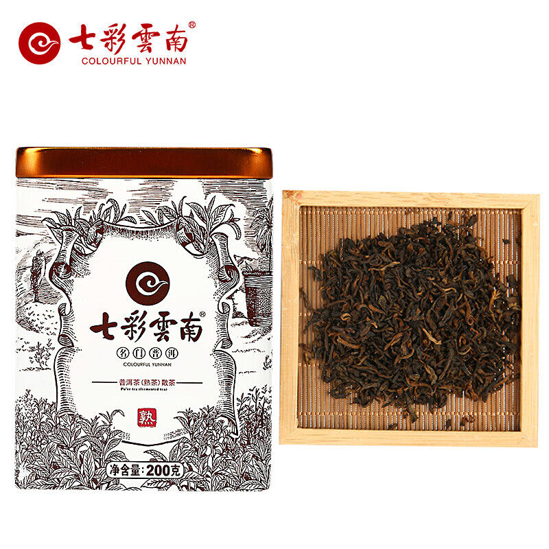 COLOURFUL YUNNAN Brand Yuanwei Mingmen Pu-erh Tea Loose 200g Ripe Puer Pu'er
