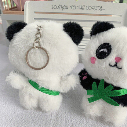 1Pc Fashion Cute Plush Panda Keychain Pendant Bag Accessories Schoolbag Pendant