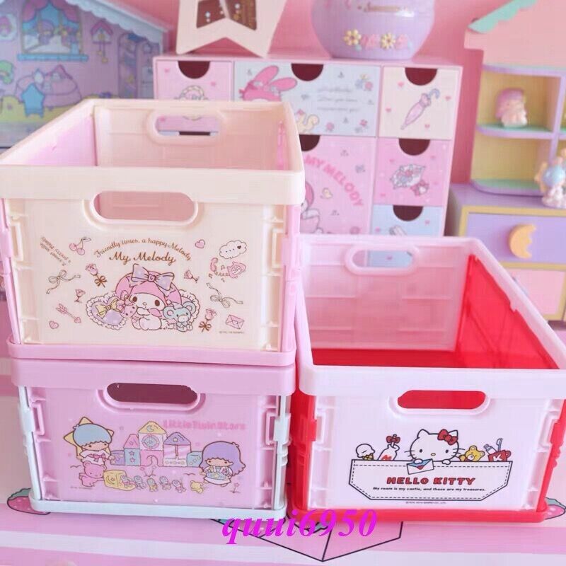 Kuromi Cinnamoroll Hello Kitty My Melody Foldable Storage Box Cube Organizer