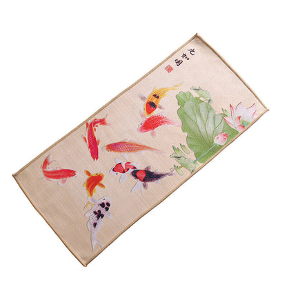Painted Chinese Style Thick Tea Towel Super Absorbent Tea Cleaning Set Cup Mat.