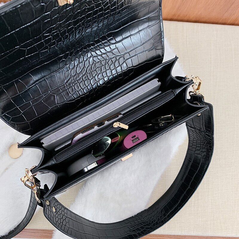 PU Leather Shoulder Crossbody Bags Women Bag Pattern Casual Tote Bag