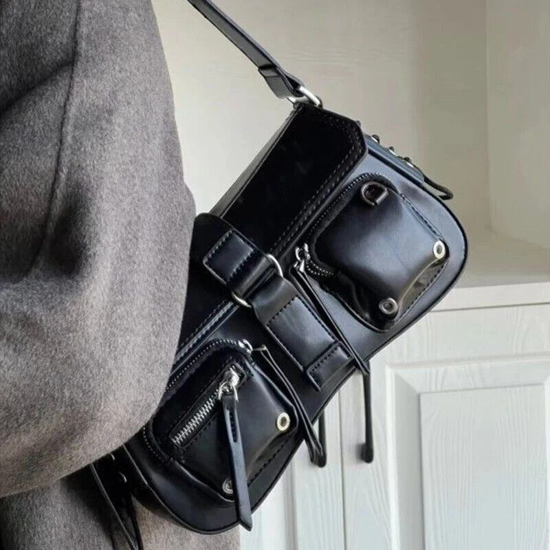 Women Handbags Pu Faux Leather Shoulder Bags Office Ladies Bag Black Totes