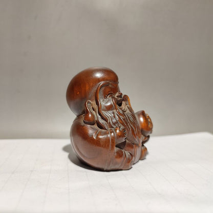 vintage buddha antique wood carved figures children gift wooden statue carving