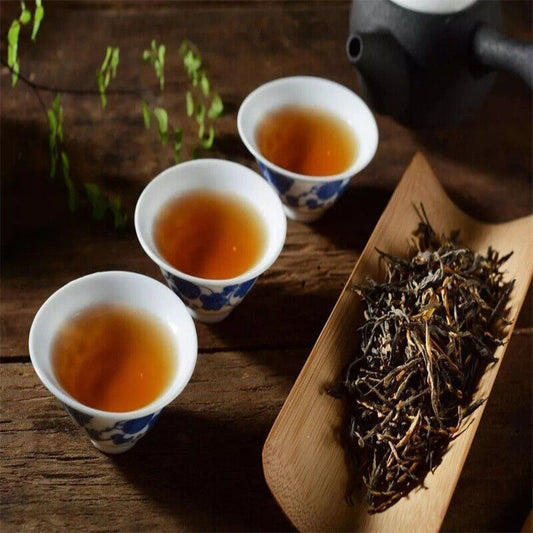Loose Leaf Black Tea Dian Hong Tea Yunnan Golden Buds Iron Canned Gift Tea 250g