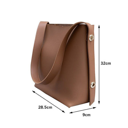 Women Bag Women's Simple Style PU Leather Shoulder Bag Handbags Bags Large Totes