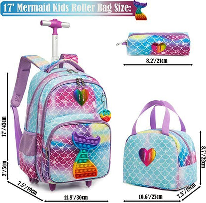 Children 3pcs Schoolbag set Wheels School Bag bag School Backpack Set backpack