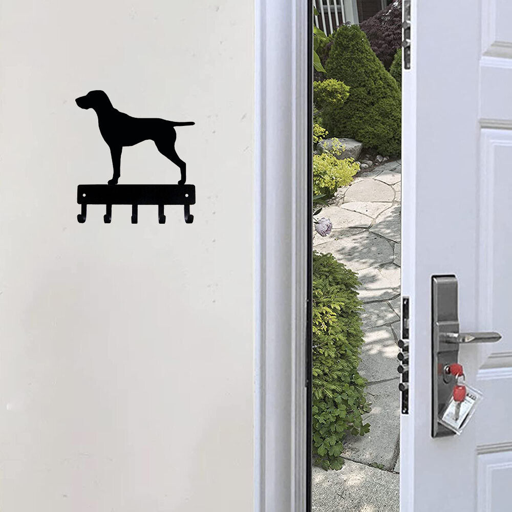 German Shorthaired Pointer Dog - Key Hooks & Keychain Holder - Metal Wall Art