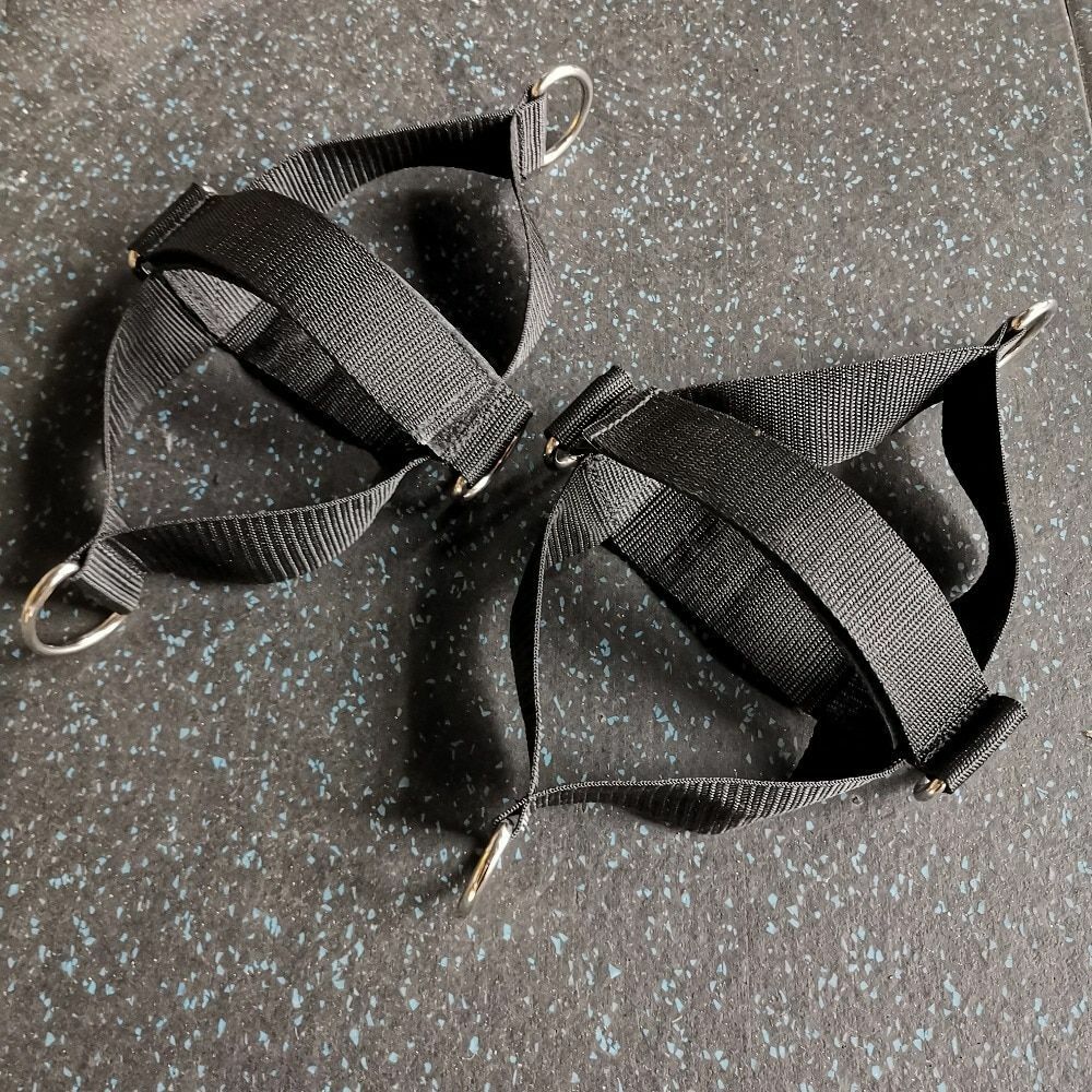 4 D-Rings Ankle Strap Cable Machines Resistance Bands Unisex Fitness Gym Workout