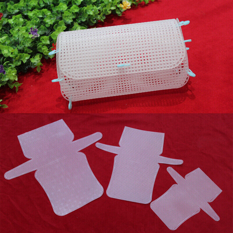 Knitting & Weaving Plastic Mesh Sheet Chenille DIY Bag Accessories Knit Helper~
