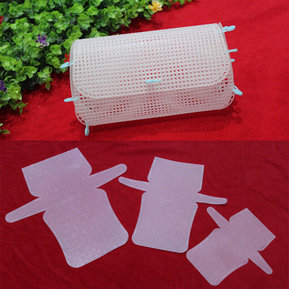 Knitting & Weaving Plastic Mesh Sheet Chenille DIY Bag Accessories Knit Helper~