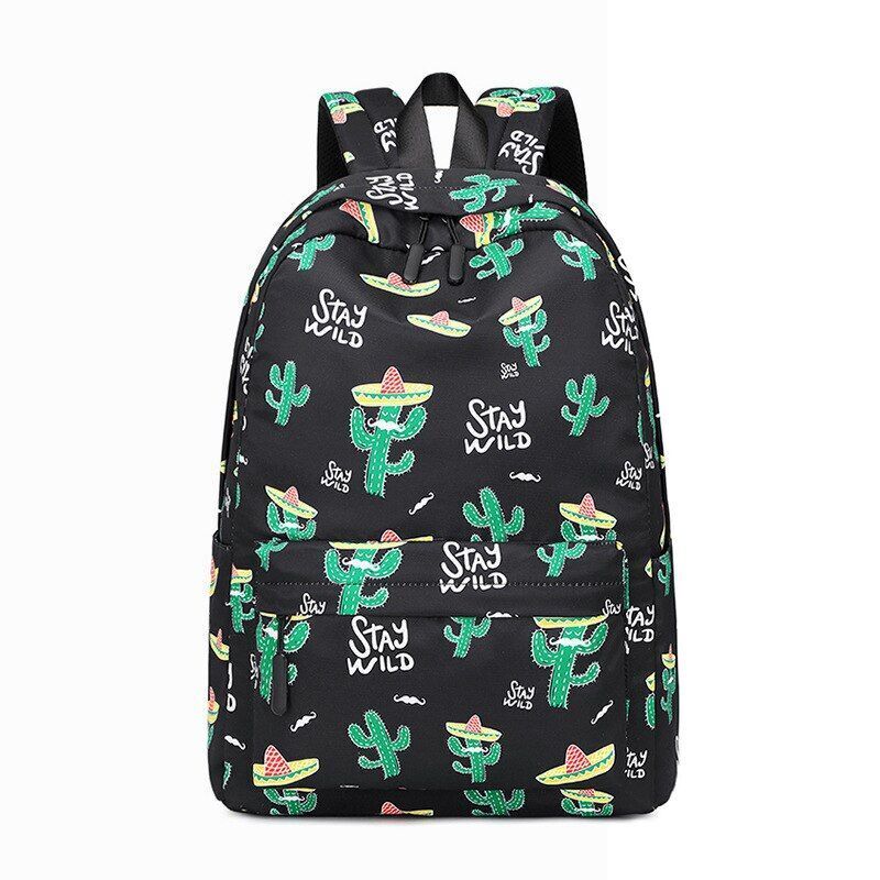 Waterproof Nylon Lightweight Backpack Women 16.5 inch School Student Book Bags