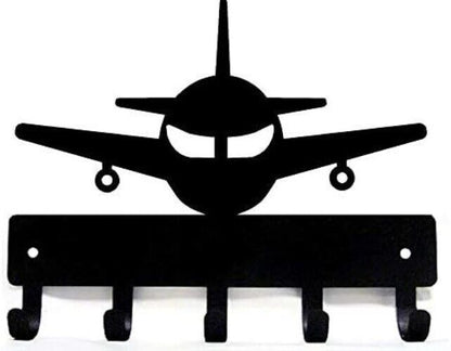 Airplane #1 Key Rack Hanger - 6 inch Wide Metal Wall Art